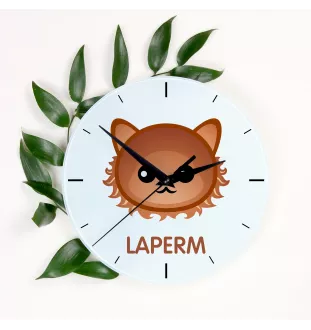 Laperm - MDF-Uhr mit Grafik und Logo der Marke Art-Dog