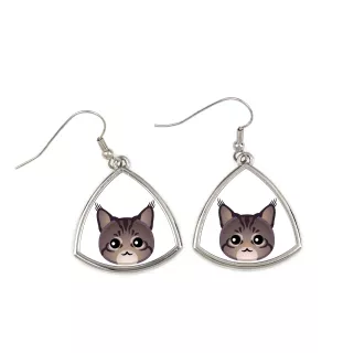 Maine Coon - elegant metal earrings as a gift from the Art-Dog brand