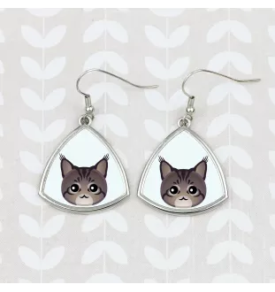 Maine Coon - elegant metal earrings as a gift from the Art-Dog brand