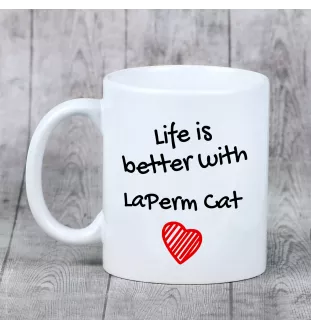 Laperm - cup with a cat, cup with a photo, personalized gift from the Art-Dog brand