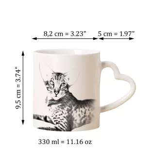 Oriental - tasse avec un chat, une tasse adorable avec une anse en forme de cœur, un cadeau universel de la marque Art-Dog