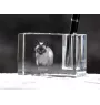 Siamese - Pen stand, crystal organiser with cat photo, unique desk decoration by Art-Dog brand