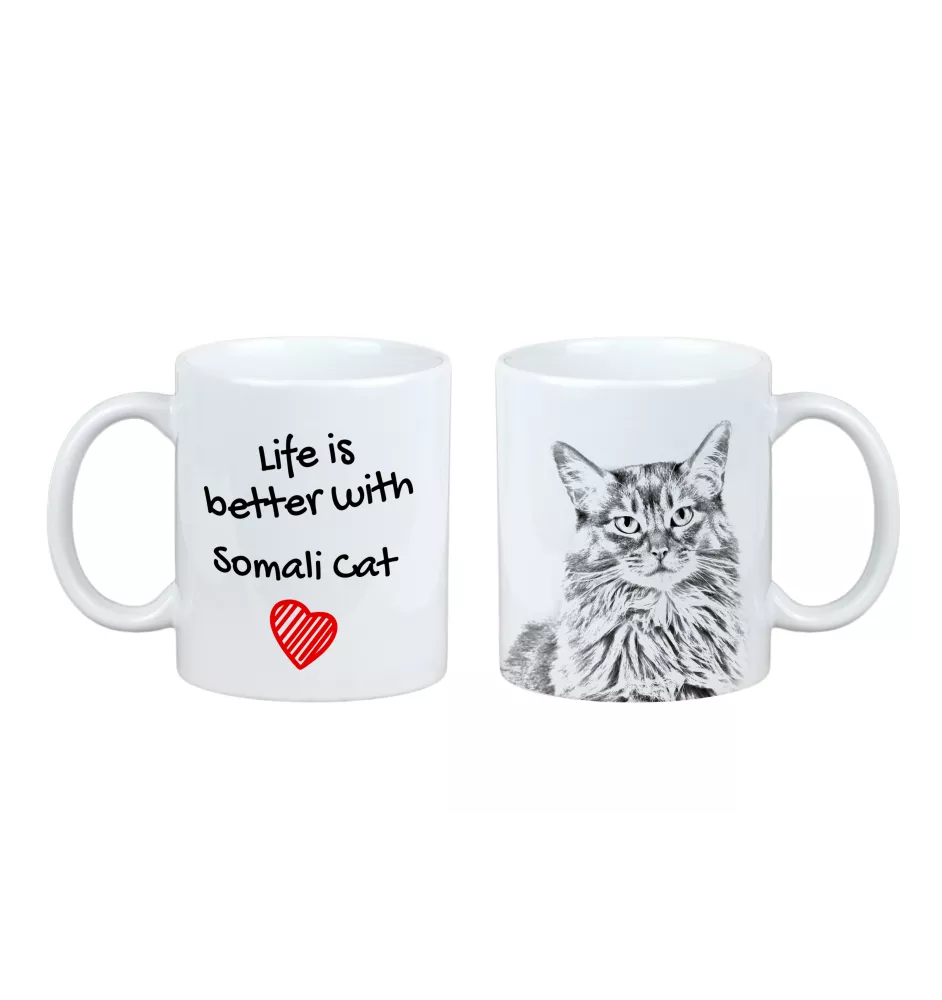 Somali - cup with a cat, cup with a photo, personalized gift from the Art-Dog brand