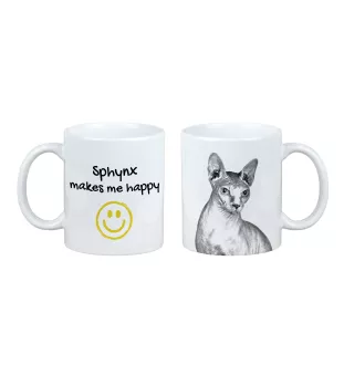 Sphynx - cat mug, cheerful mug for a dog lover, personalized gift from the Art-Dog brand