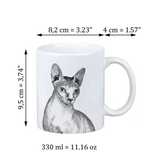 Sphynx - cat mug, cheerful mug for a dog lover, personalized gift from the Art-Dog brand