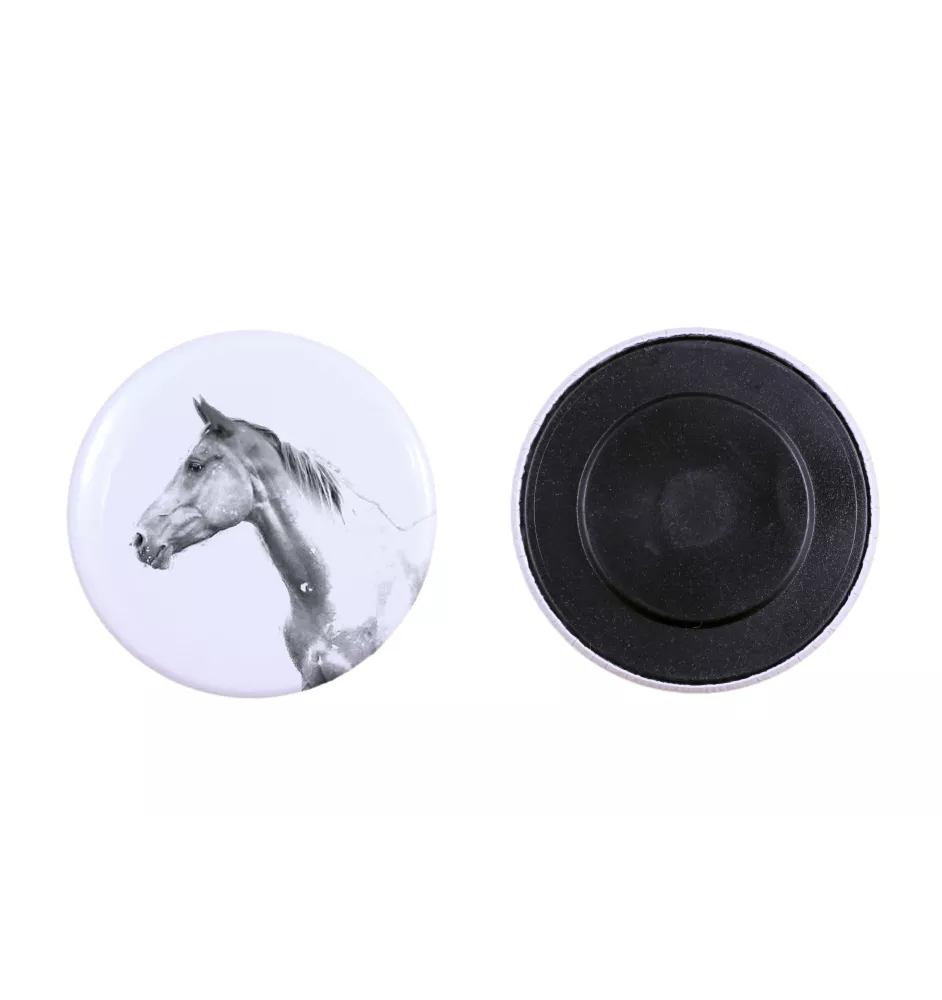 Akhal-Teke - magnet with a horse, a unique imprint of the Art-Dog horse brand