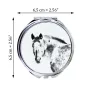 Appaloosa - pocket mirror with a horse, personalized mirror for a purse, compact mirror with Art-Dog brand print