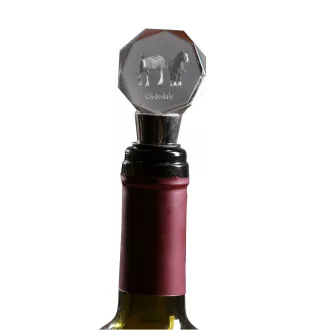 Clydesdale - Bottle stopper, crystal wine stopper with picture of a horse, personalised gift for bartender by Art-Dog brand