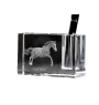 Irish Sport - Pen stand, crystal organiser with picture of a horse, unique desk decoration by Art-Dog brand