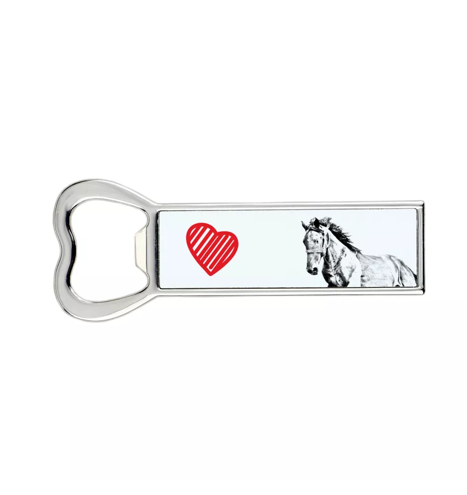 Mustang - bottle opener with a horse, personalized fridge magnet bottle opener, unique gift for men by Art-Dog brand