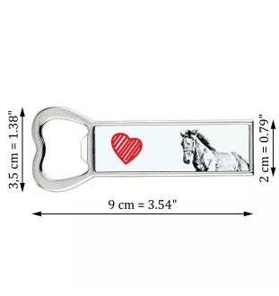 Mustang - bottle opener with a horse, personalized fridge magnet bottle opener, unique gift for men by Art-Dog brand