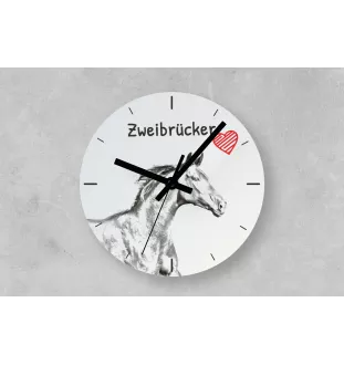 Zweibrücker - wall clock with a horse, shelf clock with a print, personalized home decoration from the Art-Dog brand